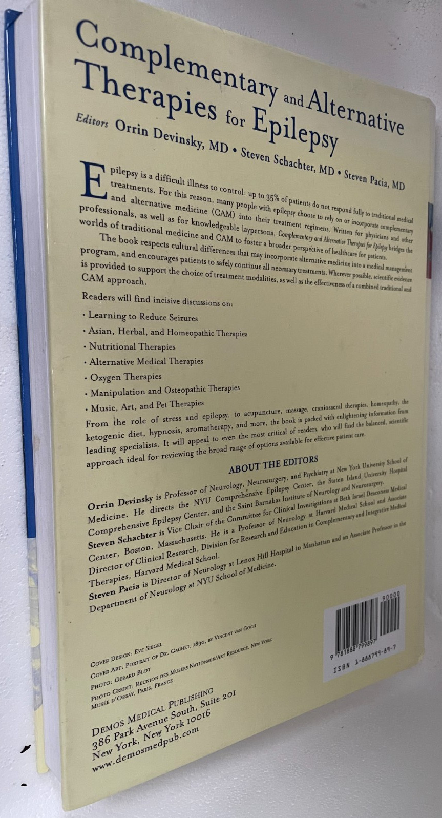 complementary & alternative therapies for epilepsy H/B book 330 pages O devinsky