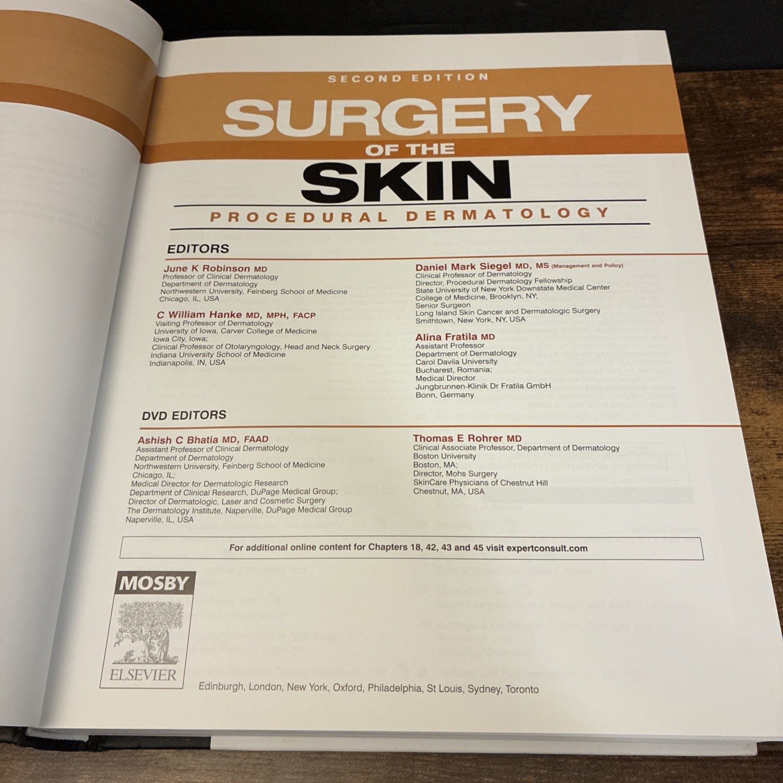 Surgery of the Skin Procedural Dermatology (Hardcover, DVD & Code, 2010) 2nd Ed
