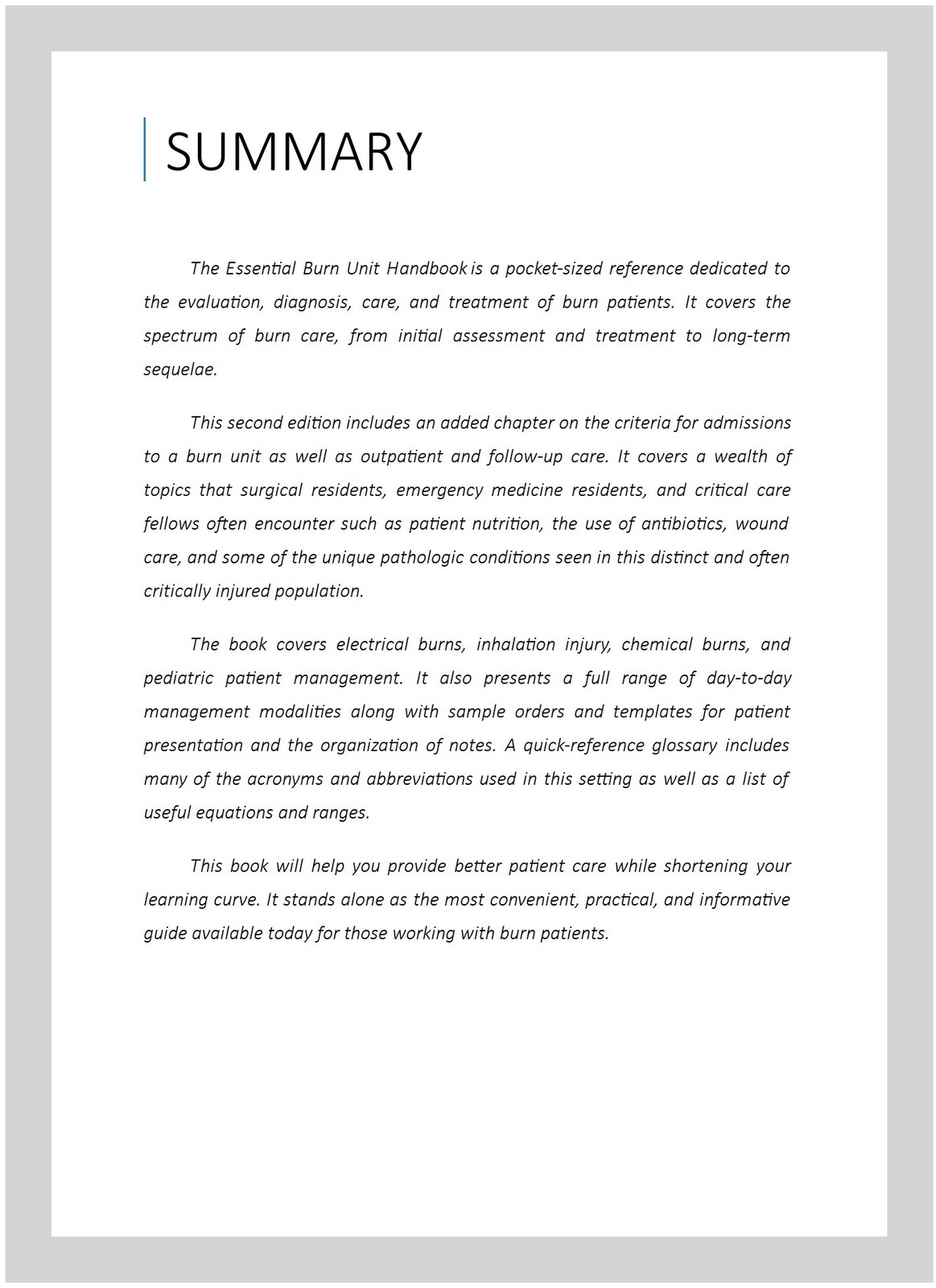Essential Burn Unit Handbook, Paperback by Roth, Jeffrey J., M.D.; Hughes, Wi…