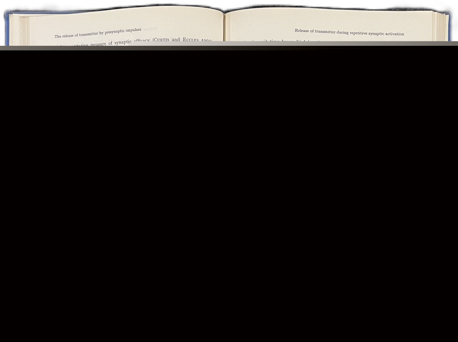 THE PHYSIOLOGY OF SYNAPSES [ENGLISH LANGUAGE, 1964 ORIGINAL PRINT FROM GERMANY]