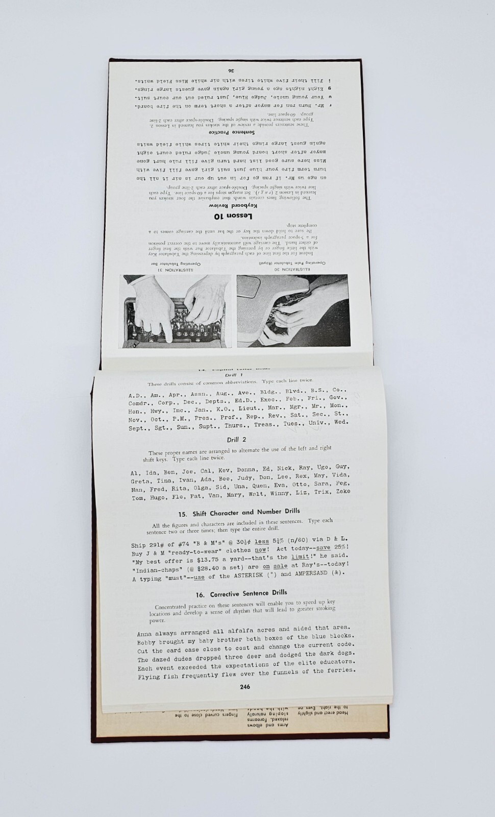 Rowe College Typing 1st Edition Hardcover Textbook Typewriter Instruction Excel