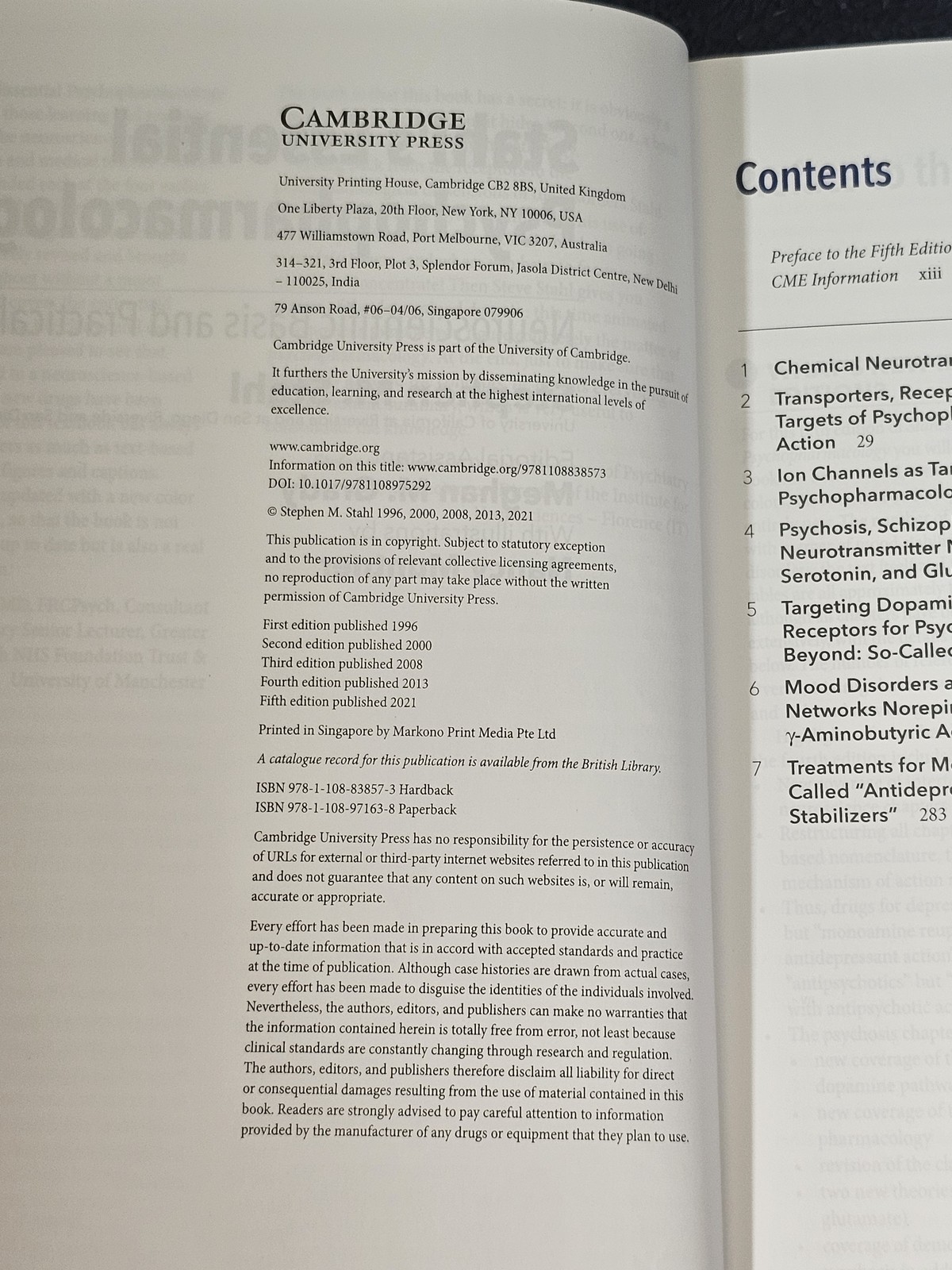 Stahls Essential Psychopharmacology Neuroscientific Basis