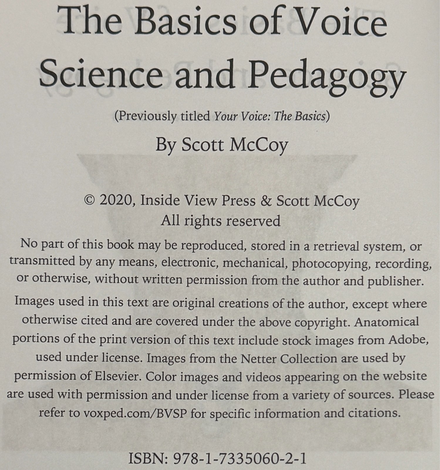 The Basics of Voice Science and Pedagogy by Scott McCoy Paperback