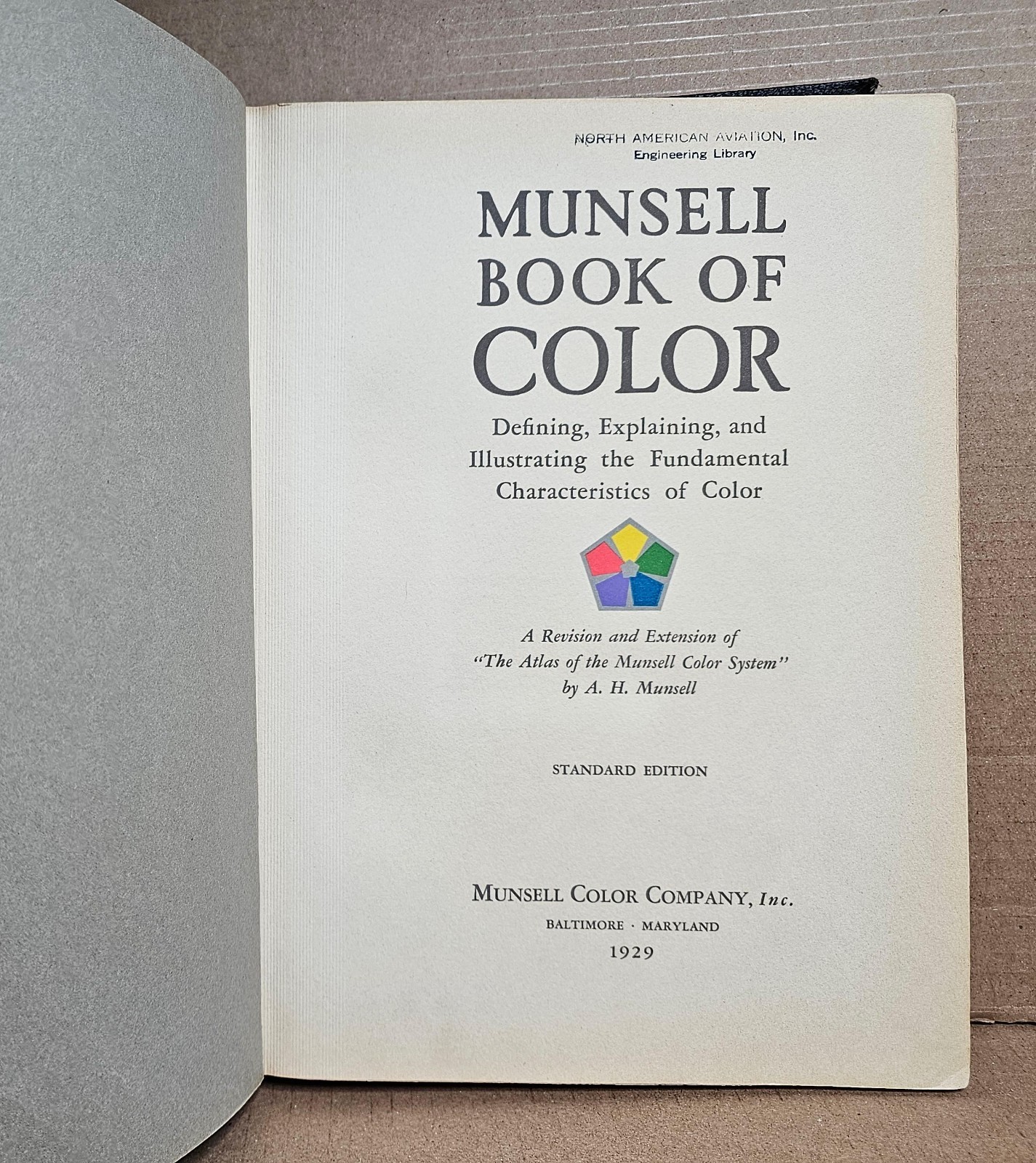 Munsell Book of Color 1929 Standard Edition EX-LIBRARY Loose-Leaf in Binder