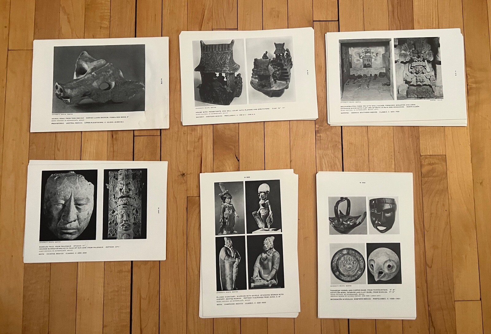 Special Study Set Fine Art Reproductions Mesoamerican Art – 120 Prints 8×5.5 in
