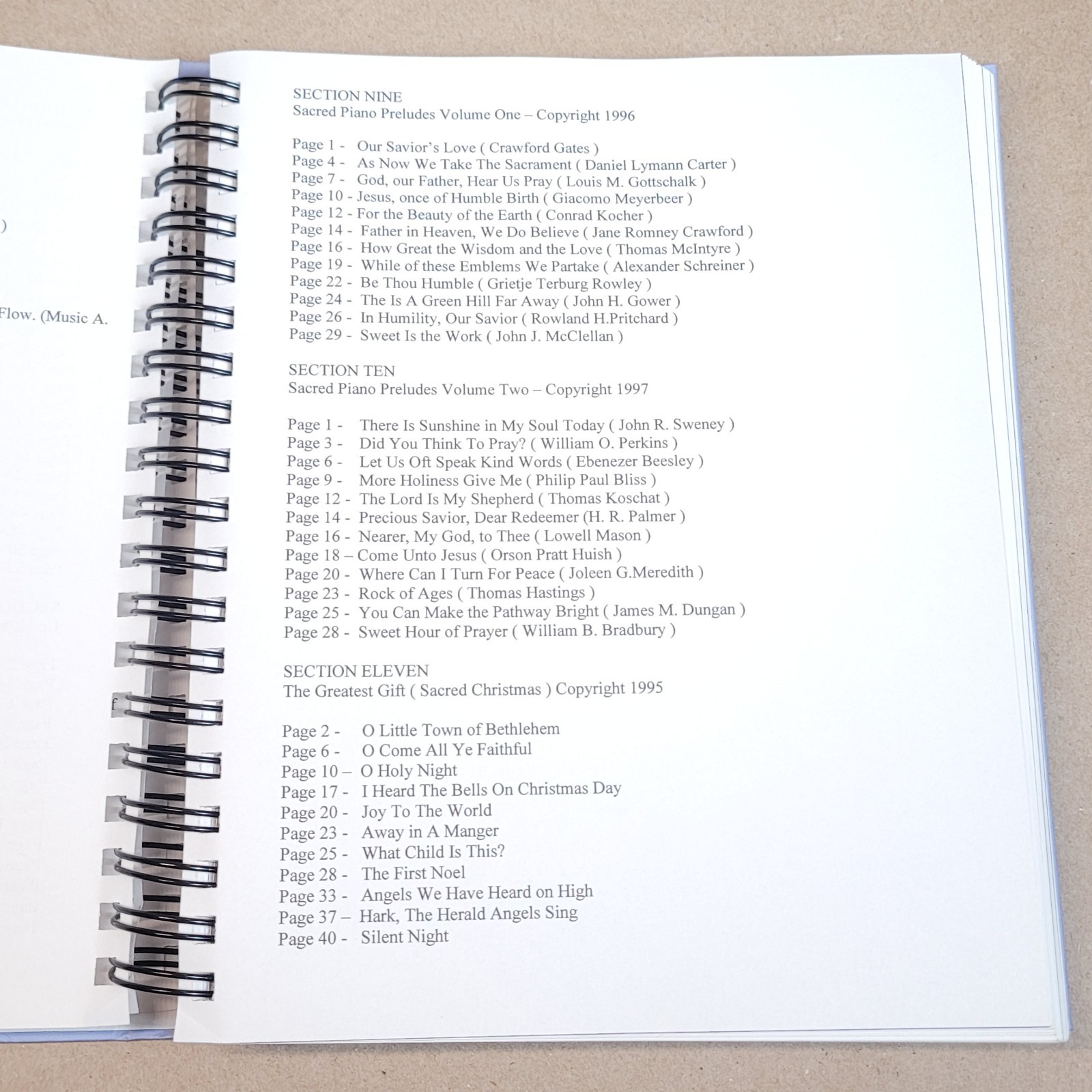 Masterworks Marvin Goldstein Pianist Spiral-Bound 11 Songbooks in One LDS Mormon