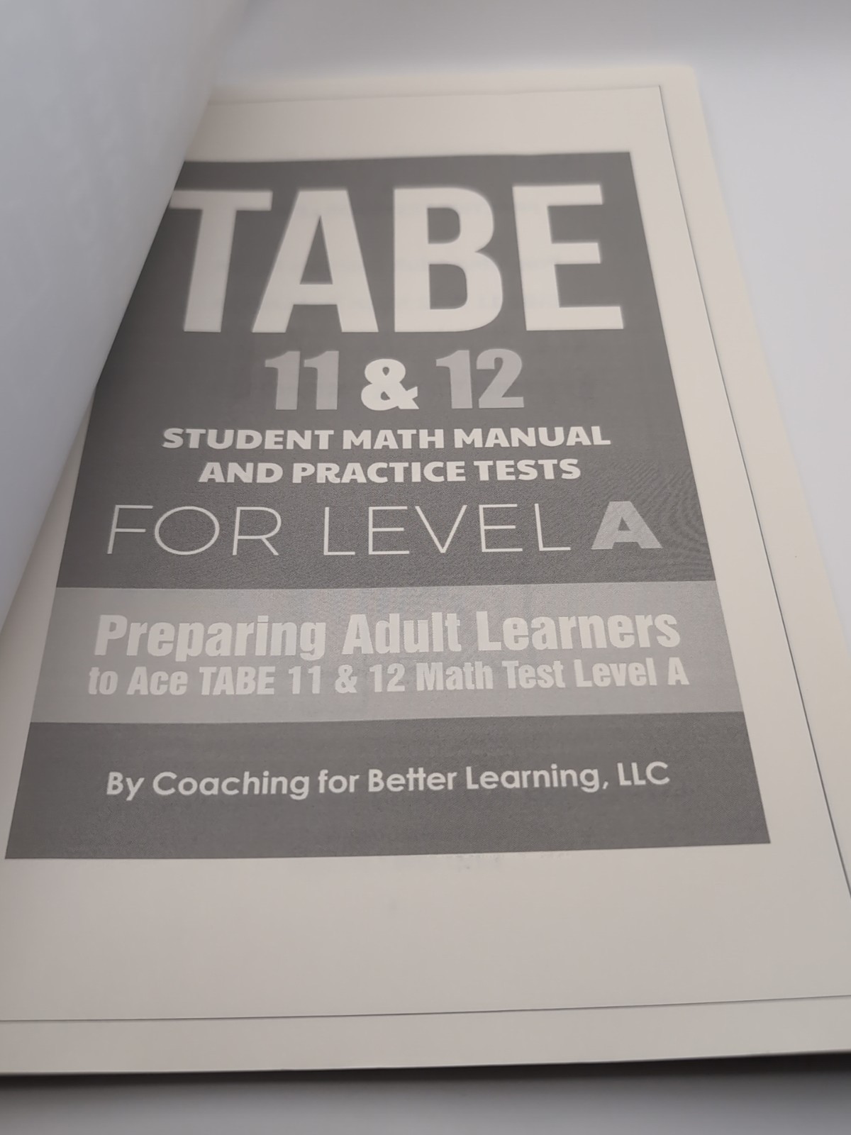Tabe 11 &12 Math Student Textbooks Ser.: TABE 11 and 12 Student Math Manual and