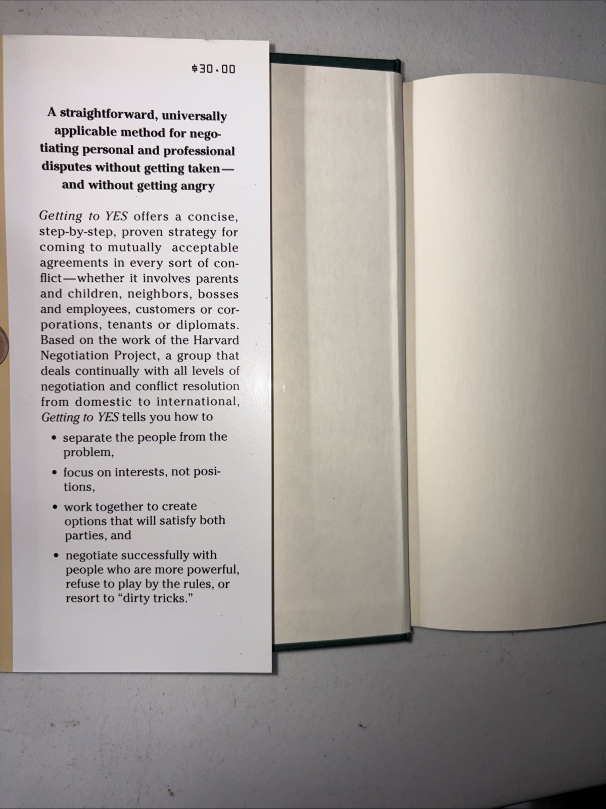Roger Fisher, William Ury, Bruce Patton – Getting to Yes Negotiating 2nd Ed. HC