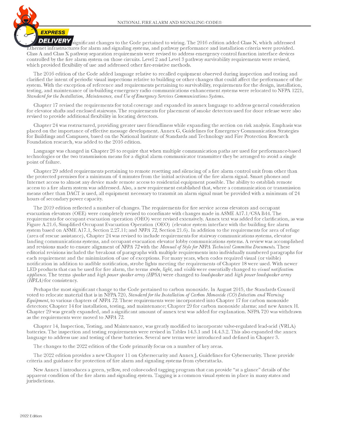 NFPA 72, National Fire Alarm and Signaling Code, 2022 Edition