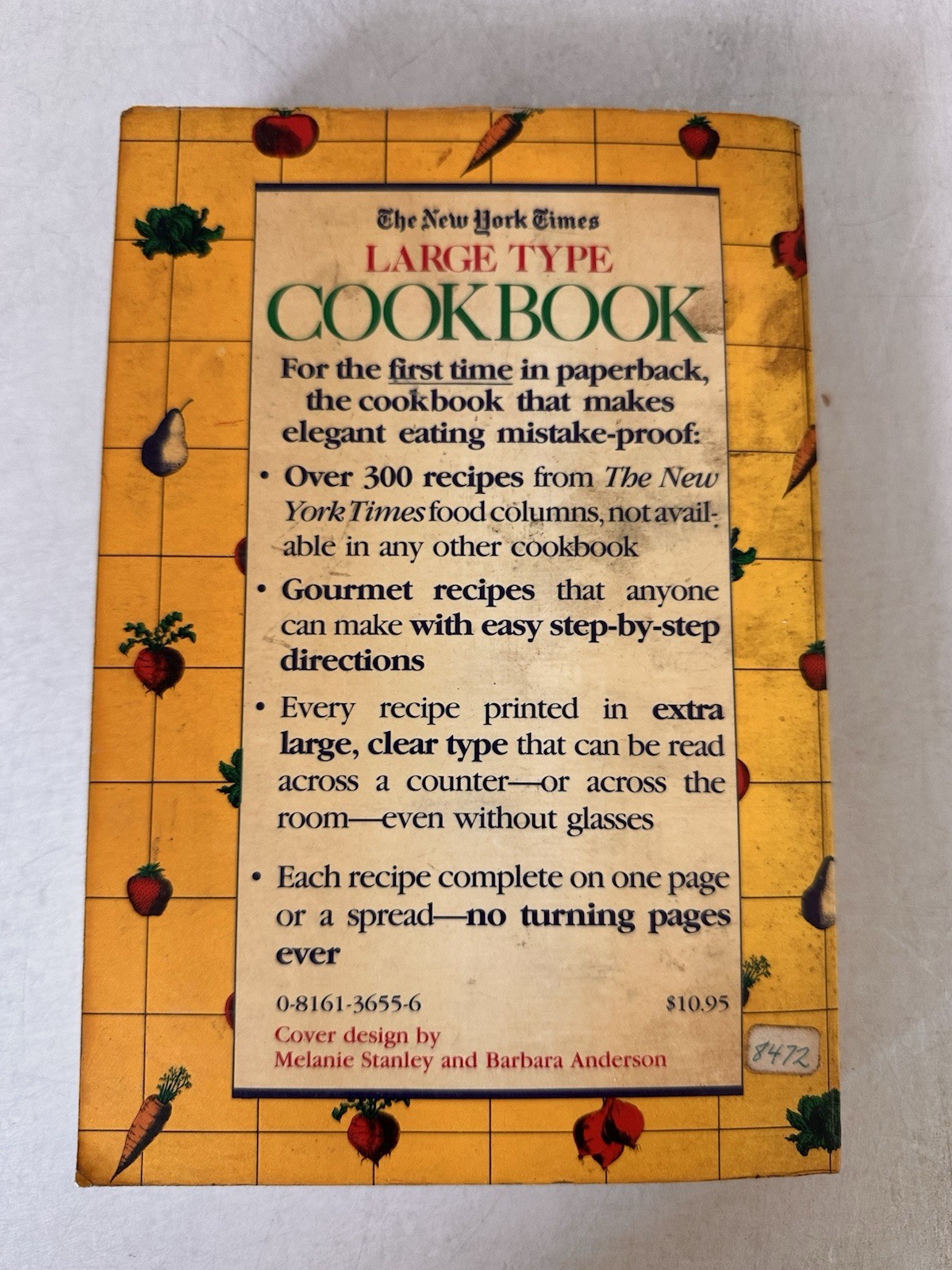 The New York Times Large Type Cookbook by Jean Hewitt 1984