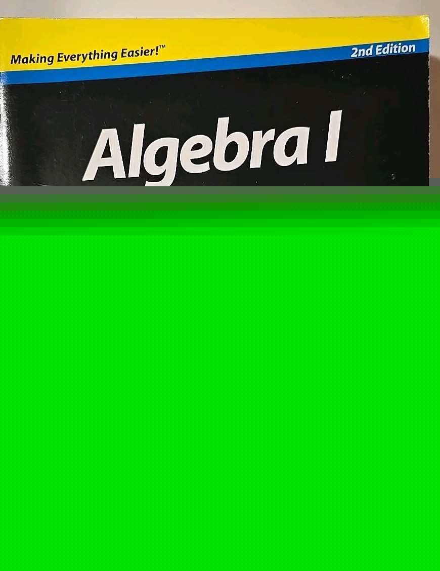 Algebra I For Dummies by Mary Jane Sterling | 2nd Edition PB Math Guide