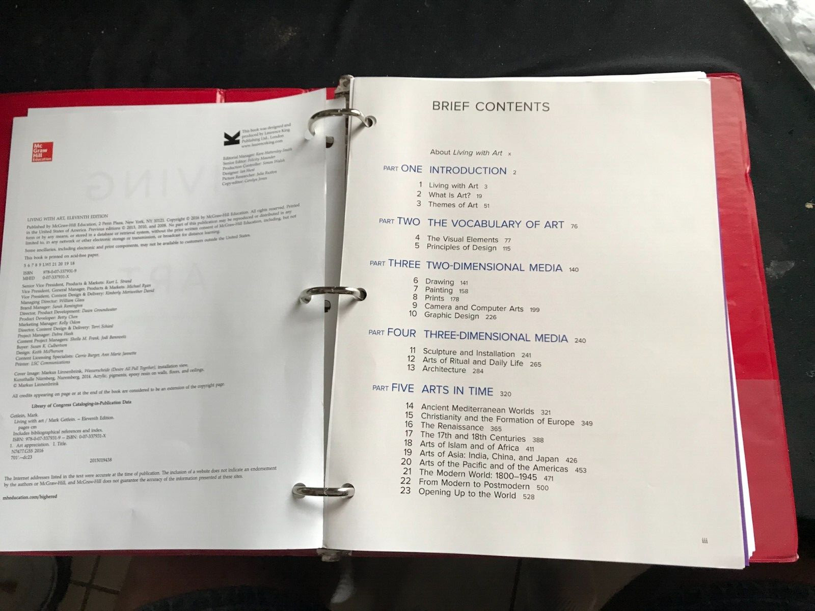 Living With Art Eleventh Edition Special Binder-Ready Version ISBN # 97800733793