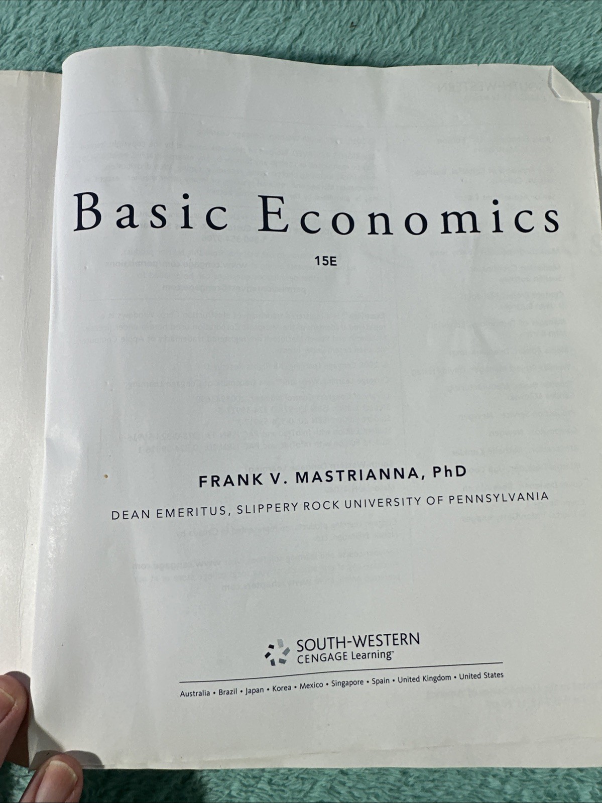 Basic Economics, Mastrianna, Frank V 15e
