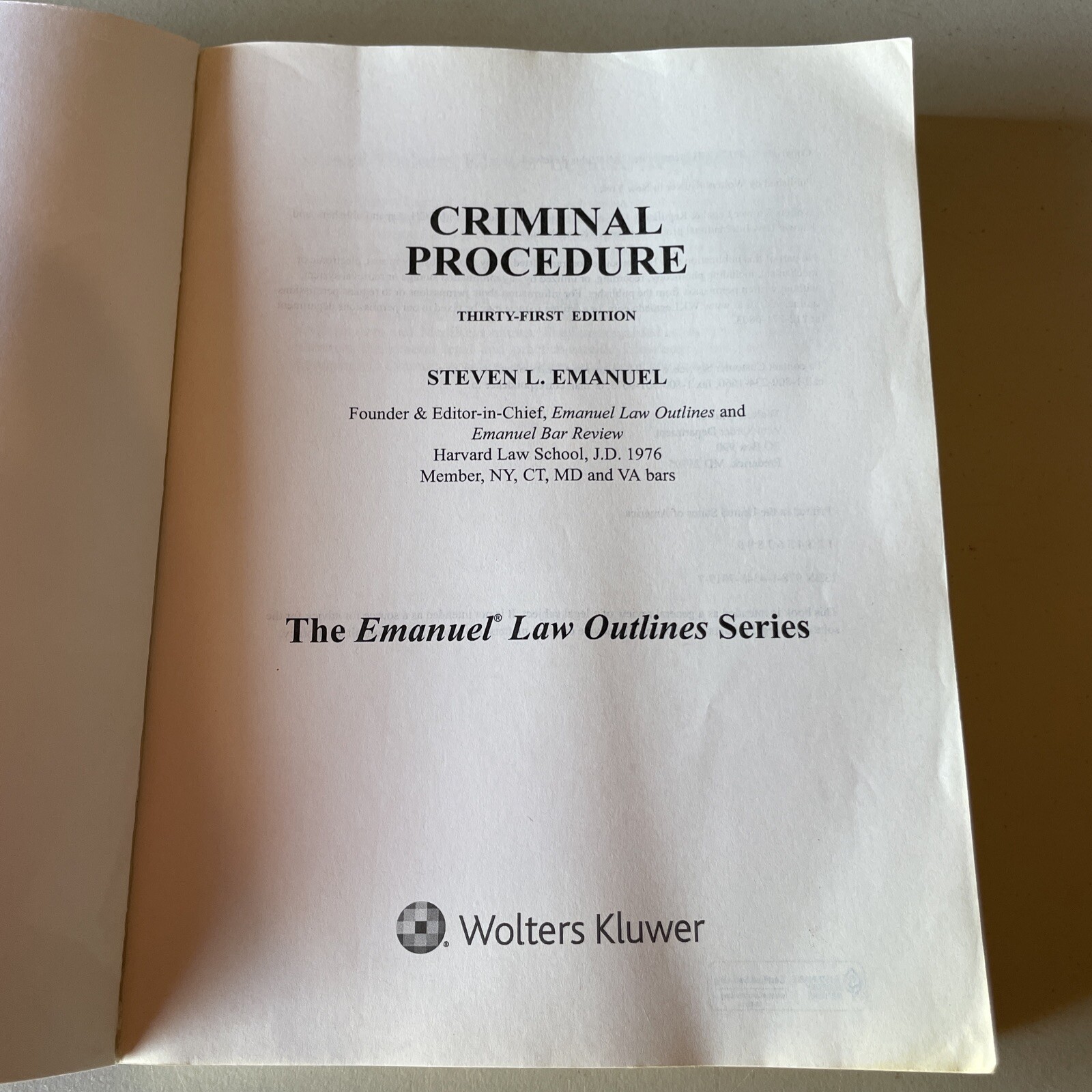 Emanuel Law Outlines for Emanuel Law – Paperback, by Emanuel Steven L. – Good