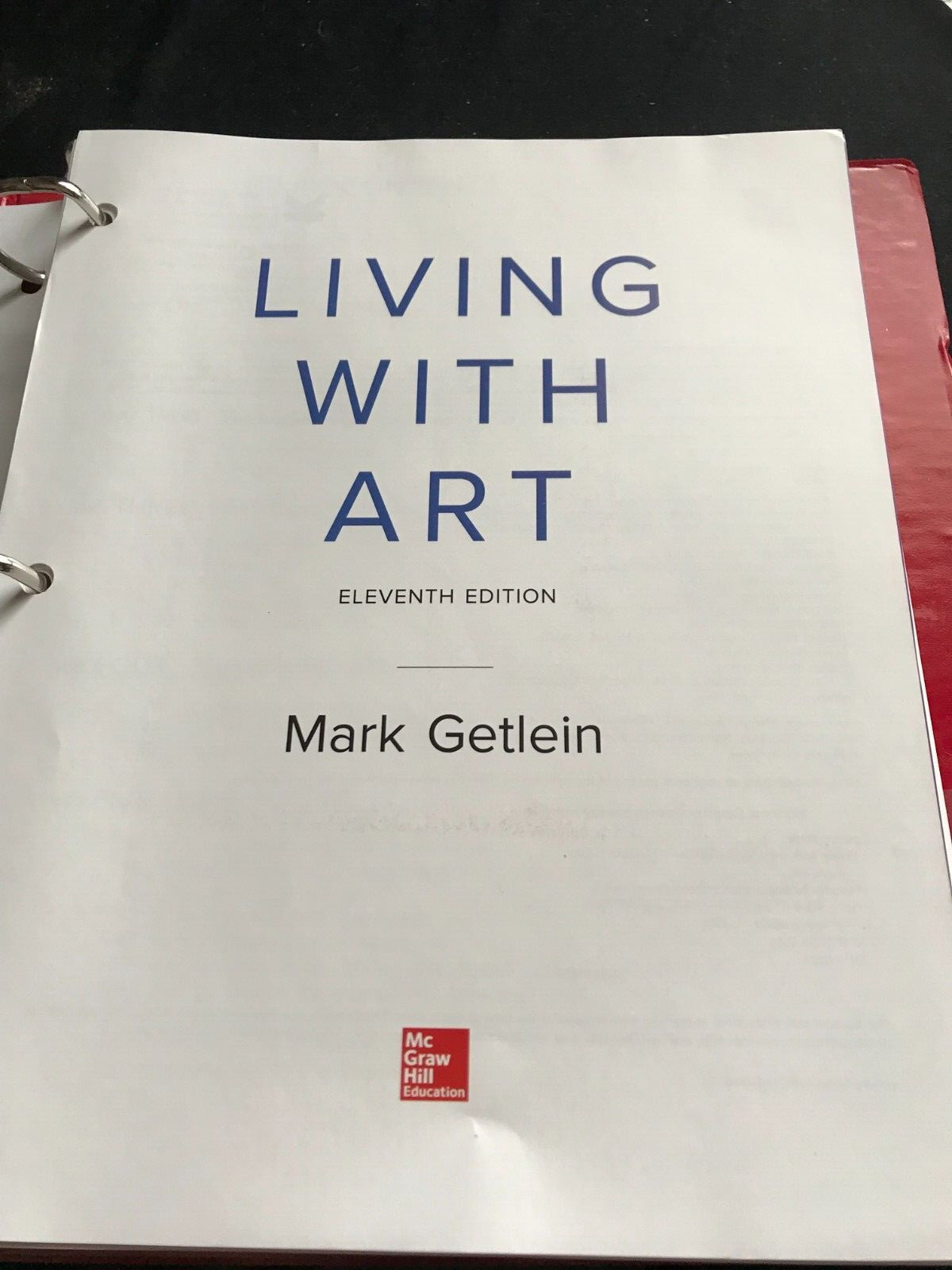 Living With Art Eleventh Edition Special Binder-Ready Version ISBN # 97800733793