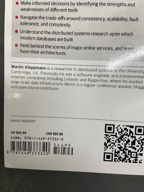 Designing Data-Intensive Applications by Martin Kleppmann (2017, 1st Edition)