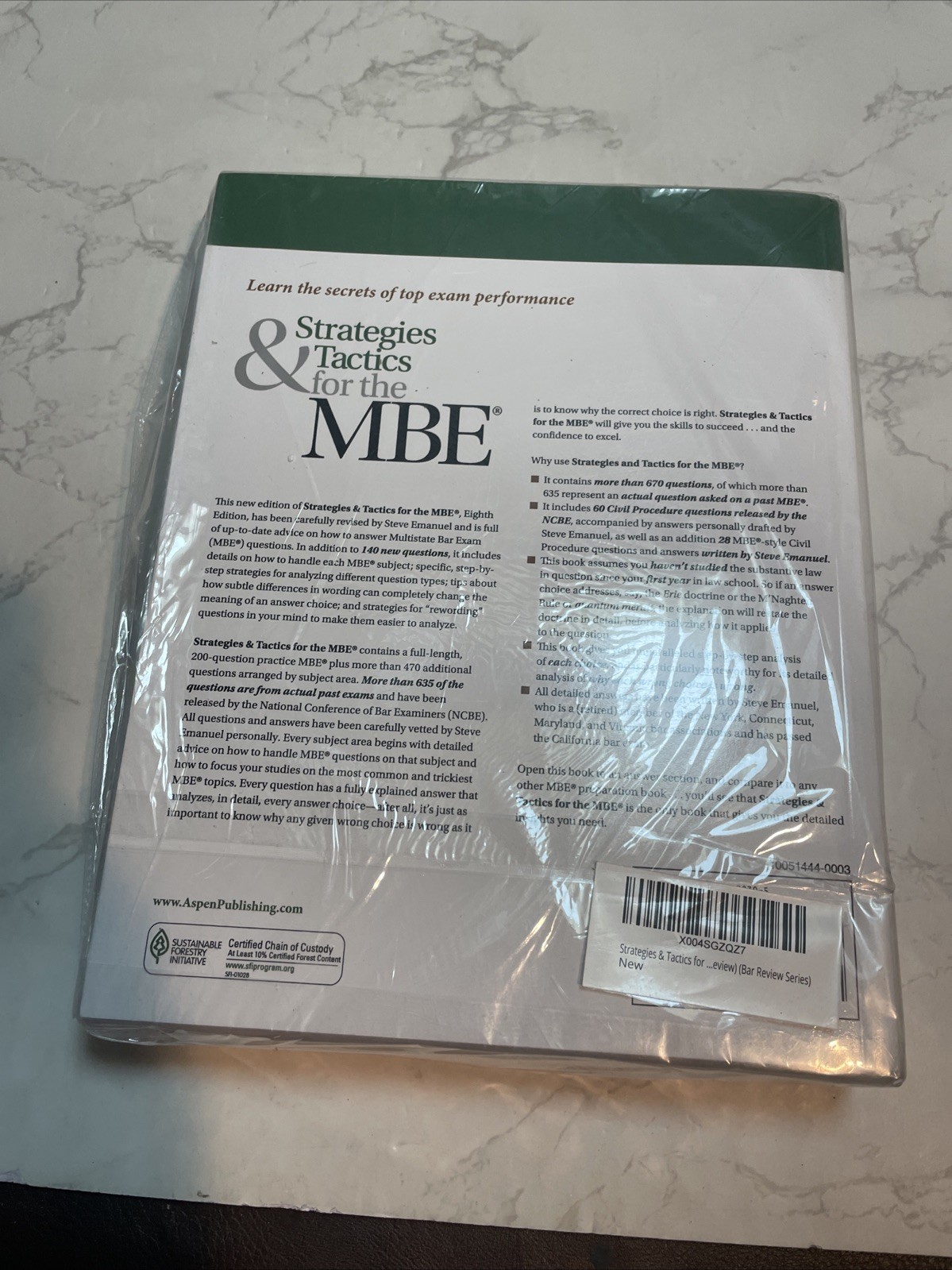 New Strategies & Tactics For The MBE, Eighth Edition, Steven L. Emanuel