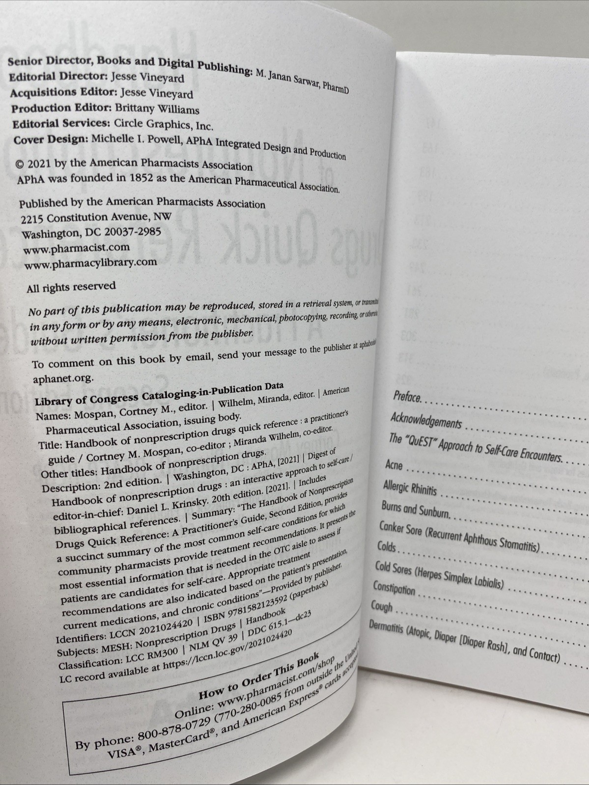 Handbook of Nonprescription Drugs Quick Reference A Practitioner’s Guide 2nd Ed