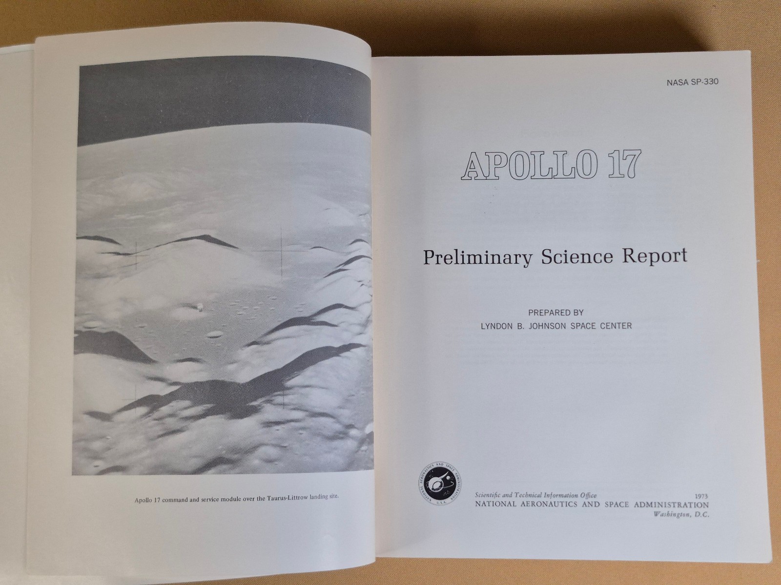 Apollo 17 Preliminary Science Report – NASA SP-330 – 1973 Printing 712 pages