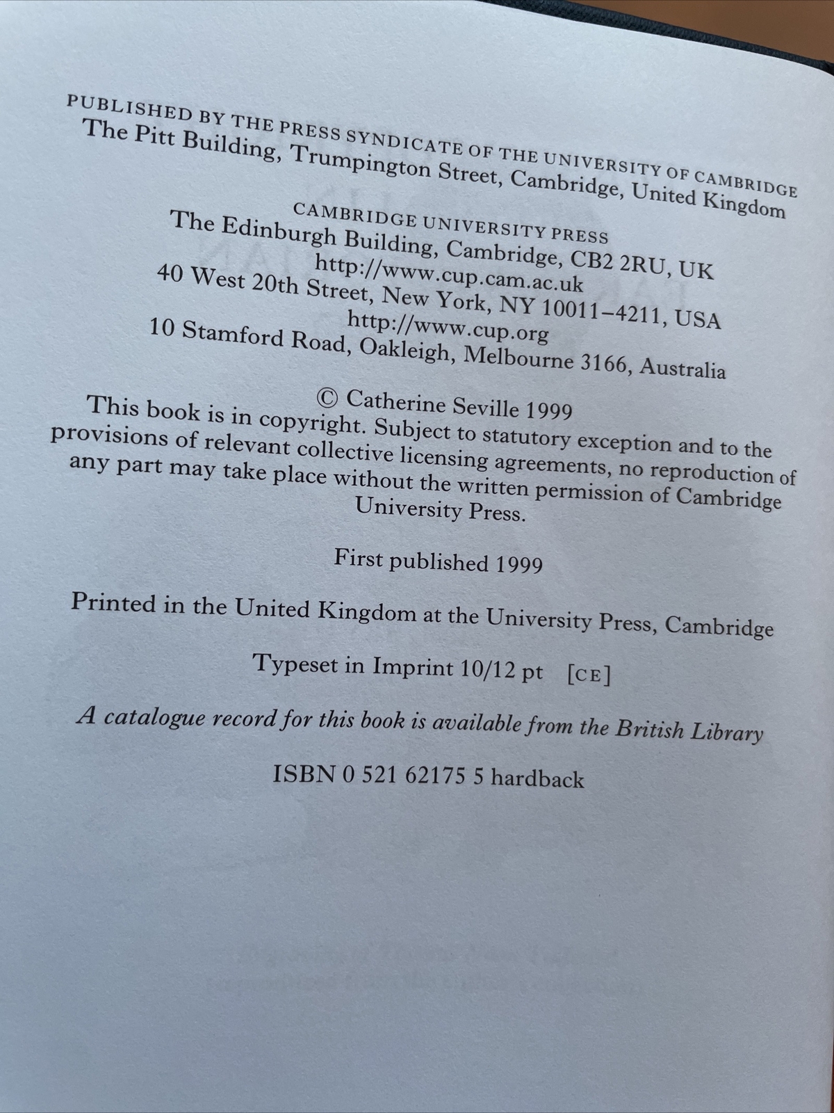 Literary Copyright Reform in Early Victorian England The Framing