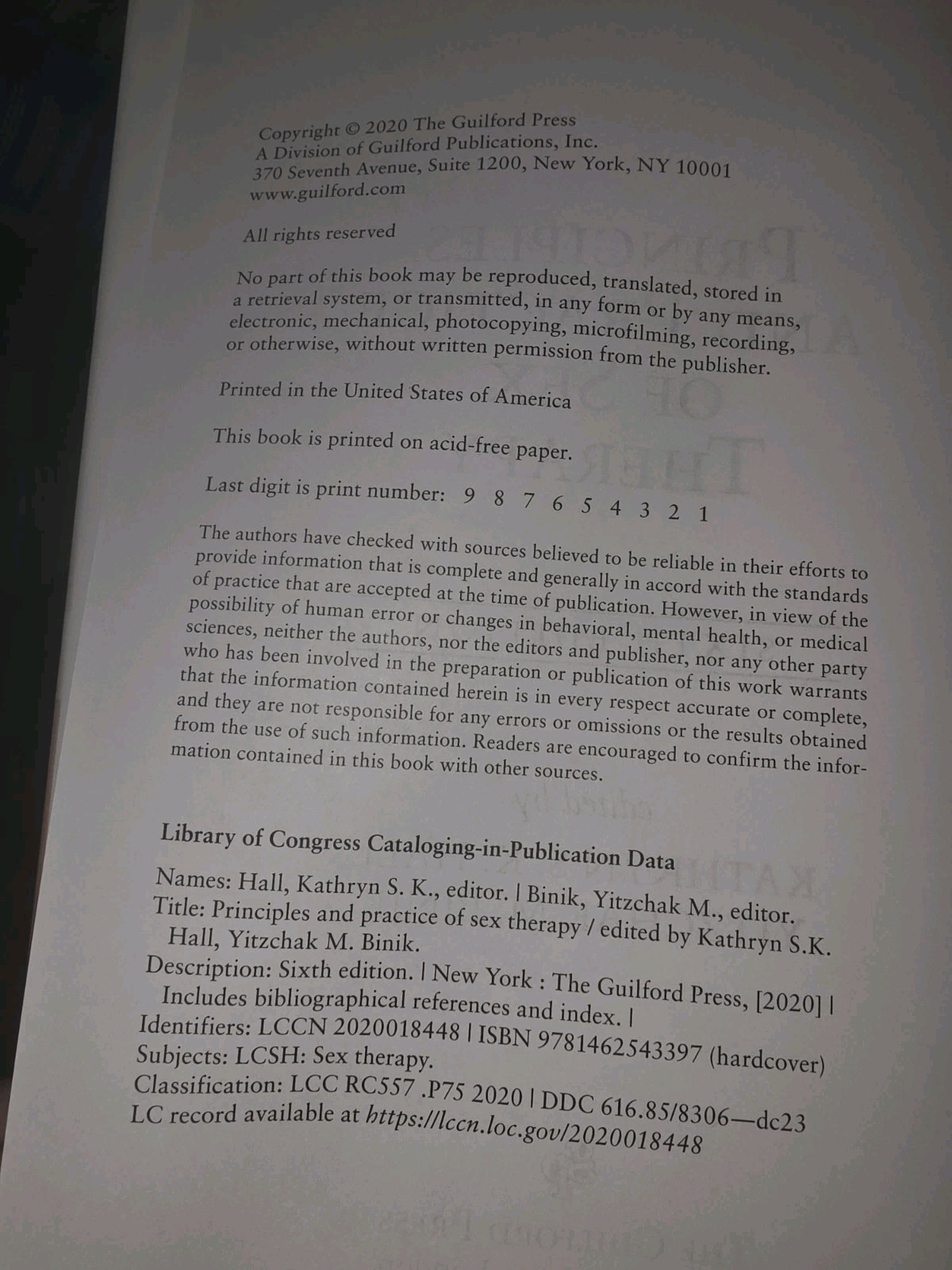 Principles and Practice of Sex Therapy Sixth Edition-Hall/ Binik