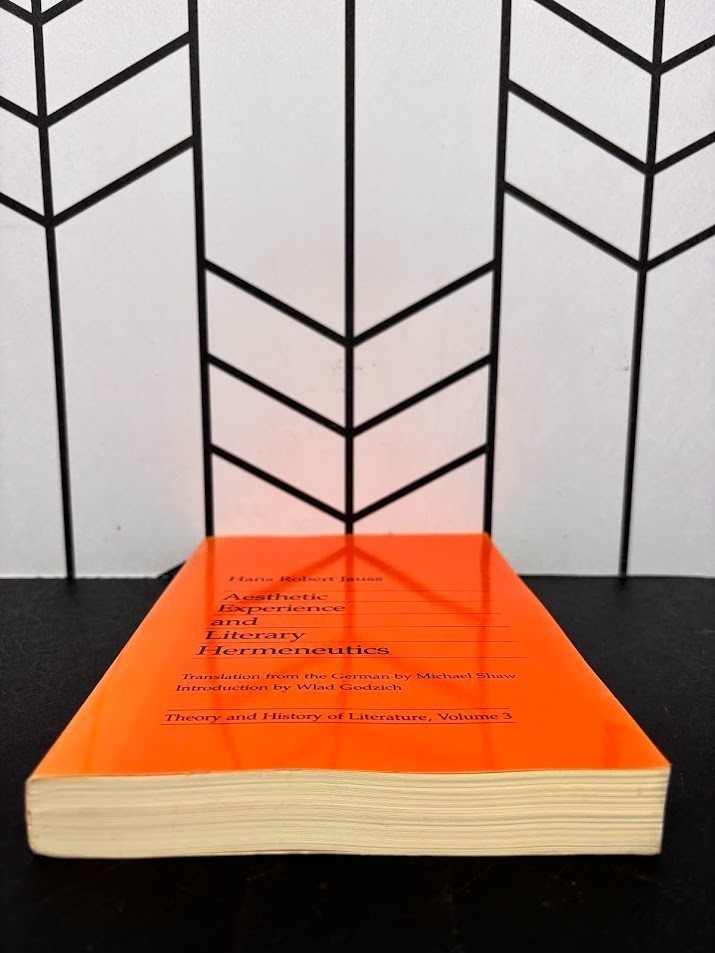 Aesthetic Experience Literary Hermeneutics Jauss Theory History Lit Vol 3 PB VG