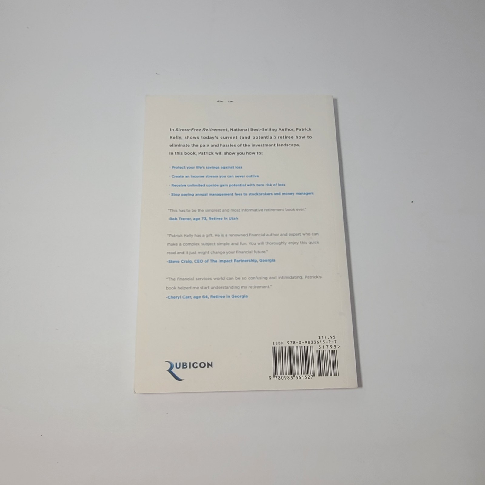 Stress-Free Retirement by Patrick Kelly paperback