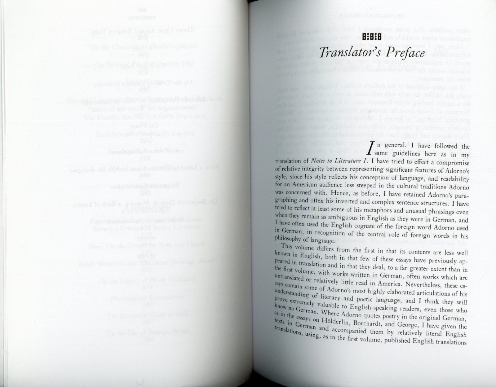 Notes to Literature Vol. 2 – Theodor W. Adorno (Paperback, 1992) VERY GOOD