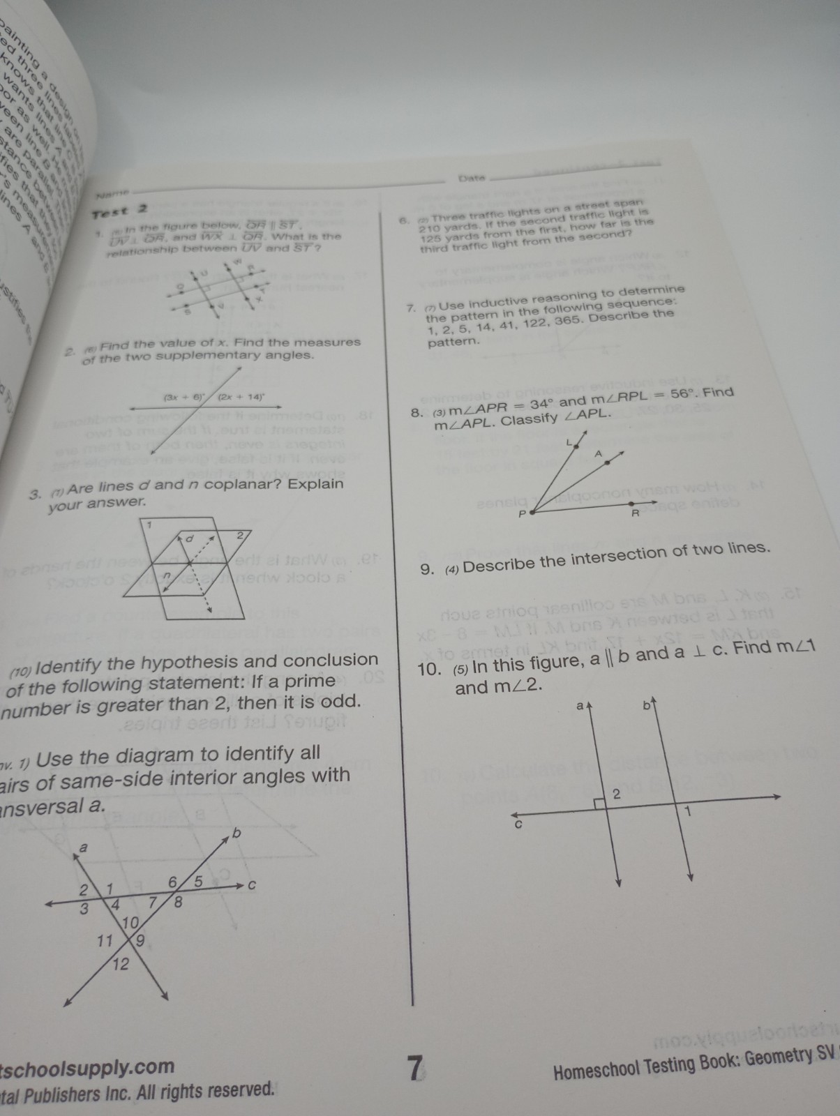 Saxon Geometry Homeschool Set Student Text Solutions Manual Testing Book