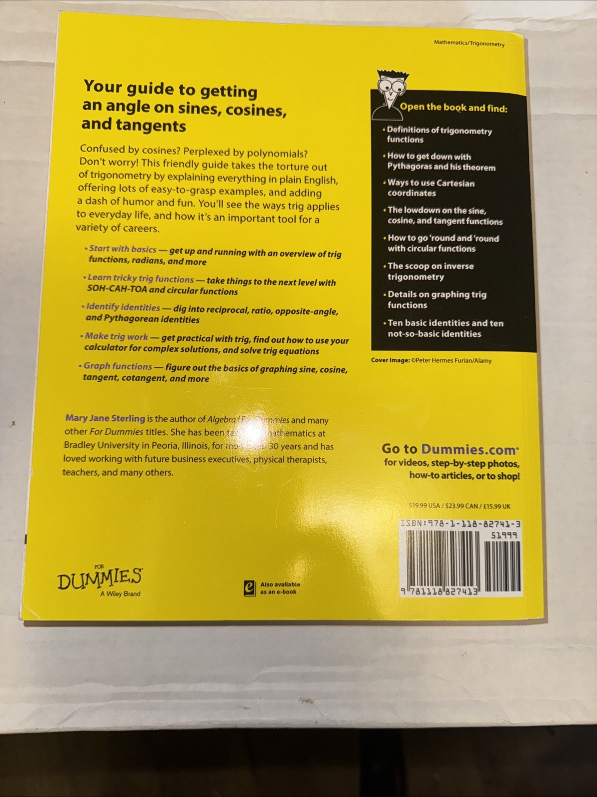 Trigonometry for Dummies by Mary Jane Sterling (2014, Trade Paperback)