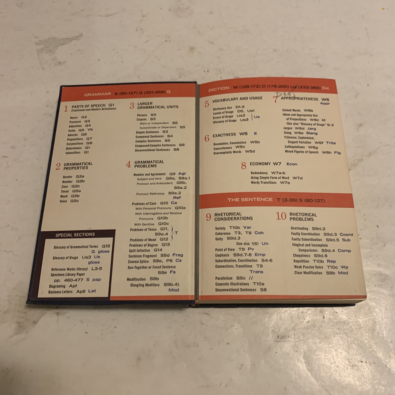 Scribner Handbook of English by Albert H. Marckwardt – Hardcover 1967. B10