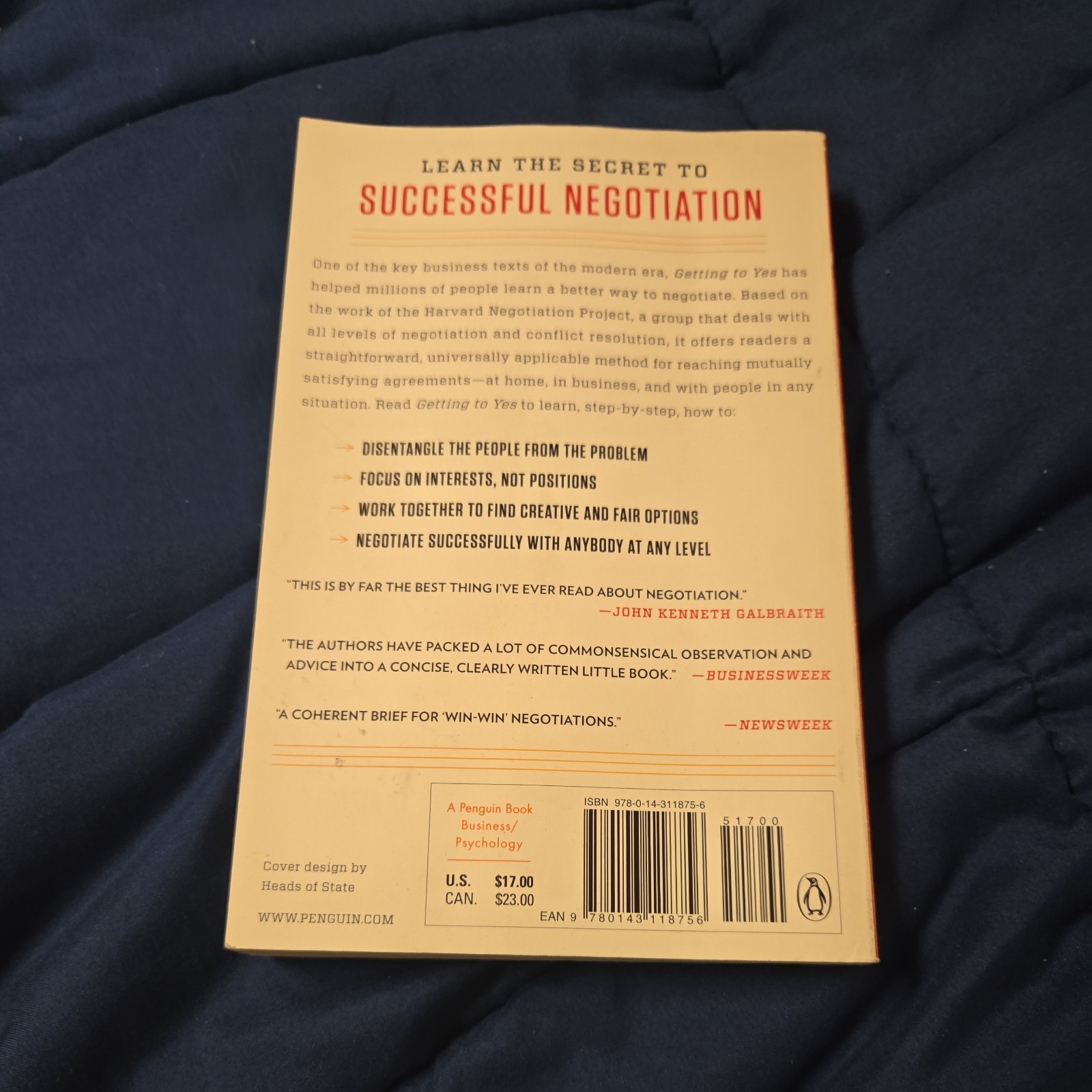 Getting to Yes: Negotiating Agreement Without Giving In