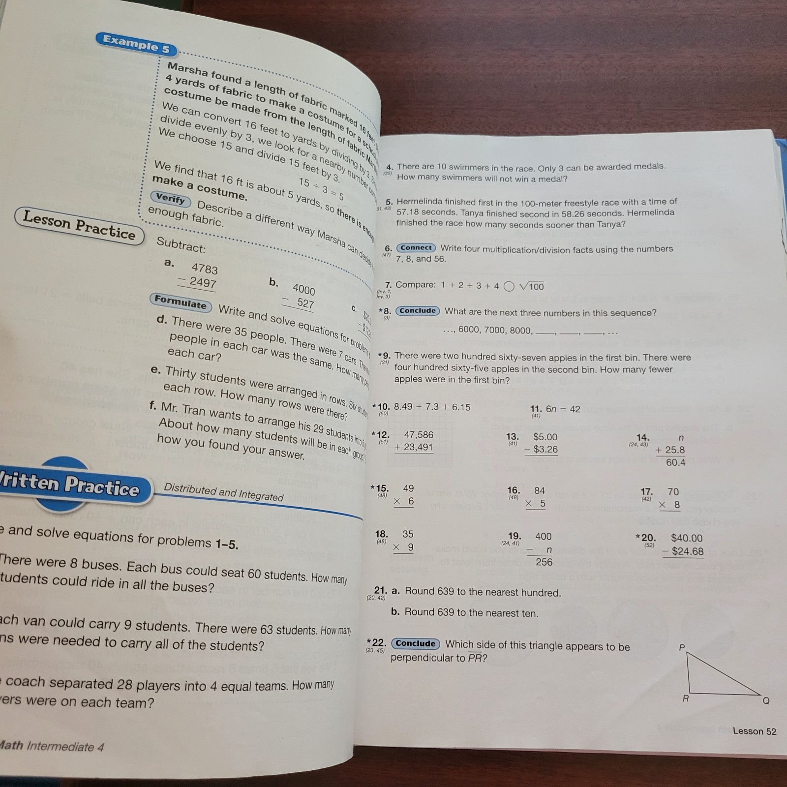 Saxon Intermediate 4th Grade, Student Edition, Tests, Wkbk, Solution, 4 Books