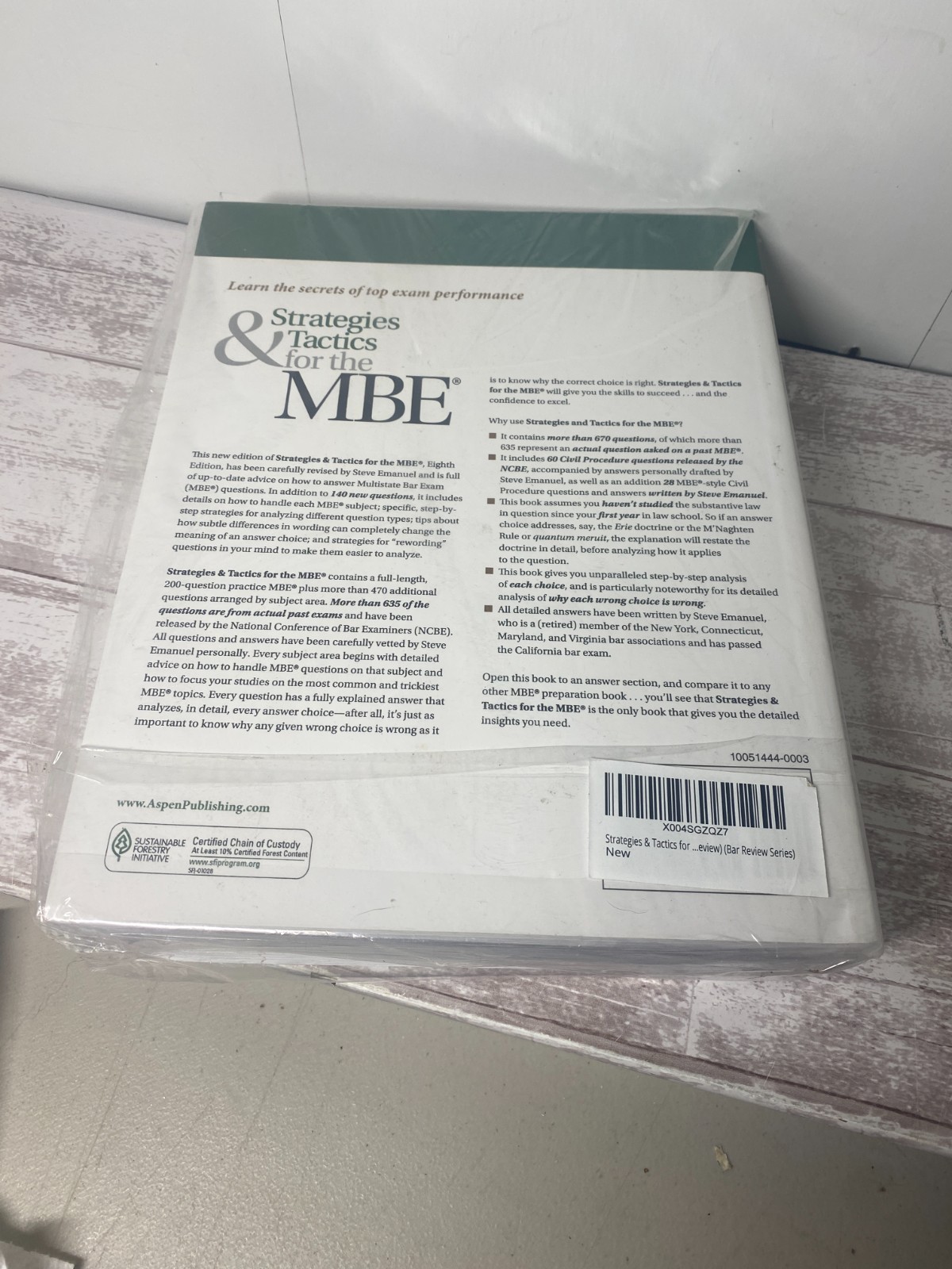 Strategies & Tactics for the MBE (Emanuel Bar Review) (Bar Review Series)