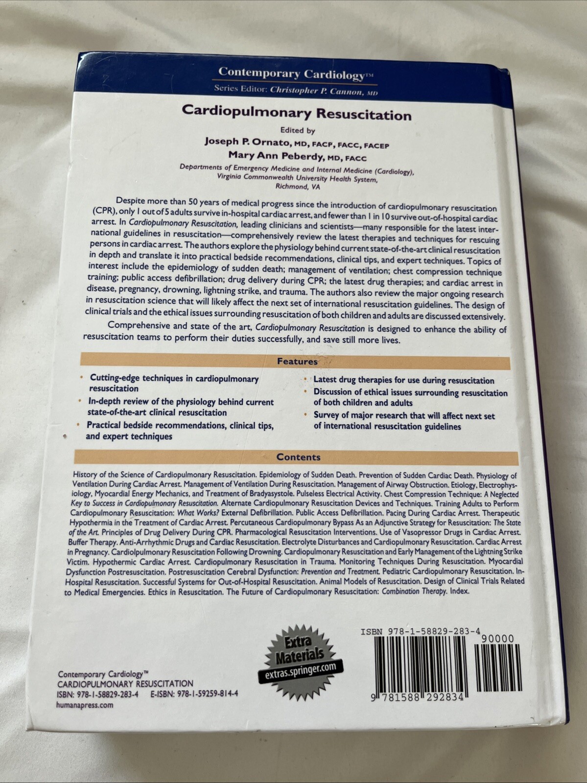 Contemporary Cardiology Ser.: Cardiopulmonary Resuscitation by Joseph P. Ornato