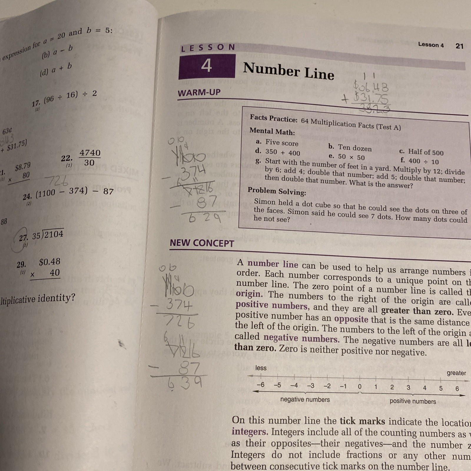 Saxon Math 8/7: Homeschool Student Text, 100 Pages Writing & 30 Printing Error.
