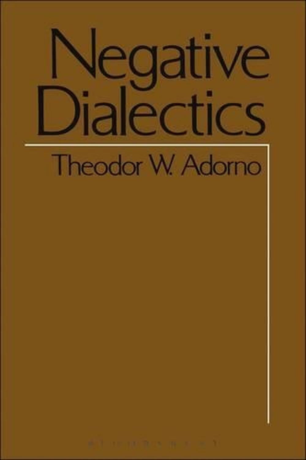 Negative Dialectics by Theodor W. Adorno (English) Paperback Book
