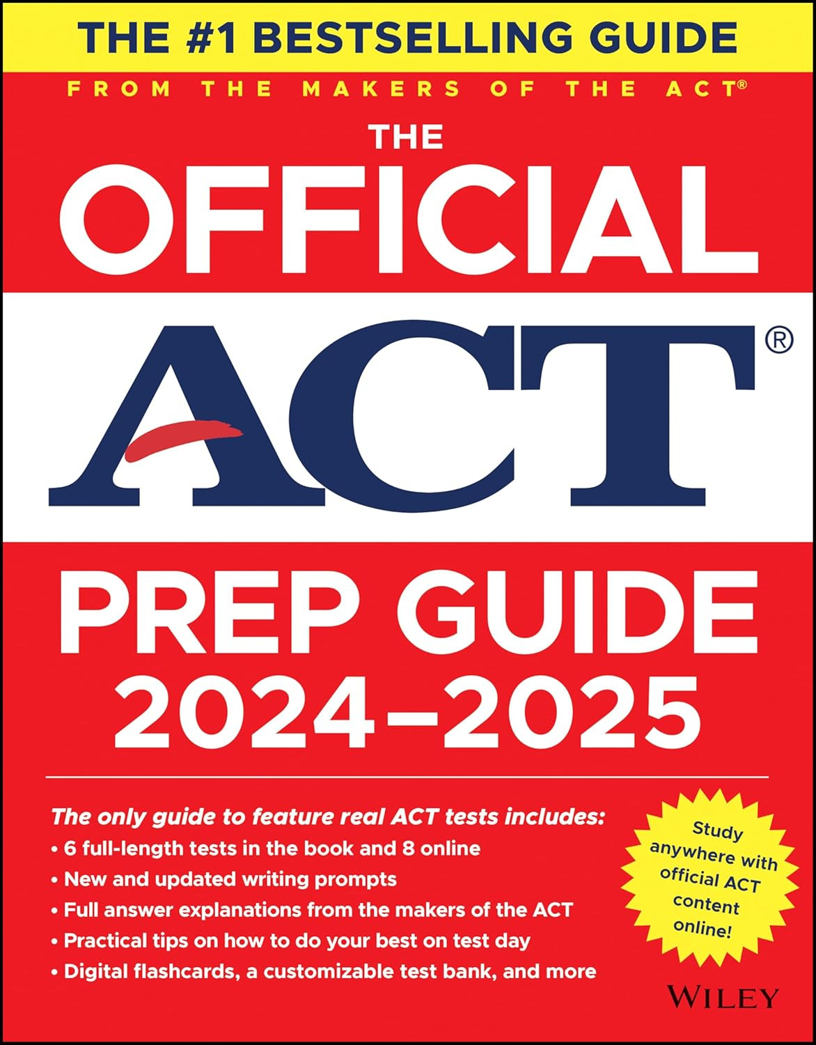 The Official ACT Prep Guide 2024-2025: Book + 9 Practice Tests + 400 Digital Fla
