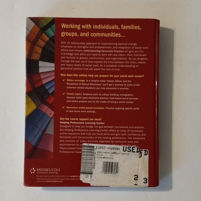 Brooks/Cole Understanding Generalist Practice 5th Ed HC 2009 Kirst-Ashman